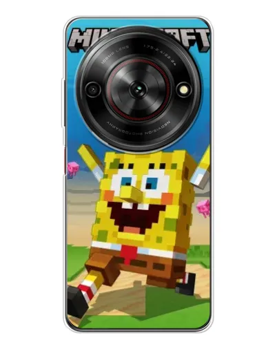Чехол для ZTE Nubia Focus 5G с картинкой «Губка Боб Minecraft» Чехол для ZTE Nubia Focus 5G с картинкой «Губка Боб Minecraft»