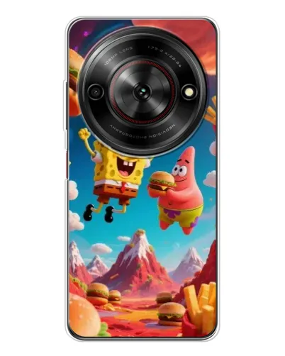 Чехол для ZTE Nubia Focus 5G с картинкой «Космический фастфуд»