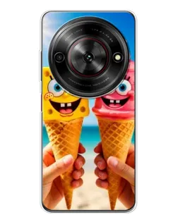 Чехол для ZTE Nubia Focus 5G с картинкой «Спанч Боб мороженое»