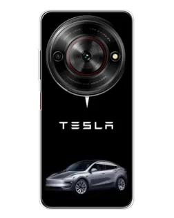 Чехол для ZTE Nubia Focus 5G с картинкой «Tesla Model Y»