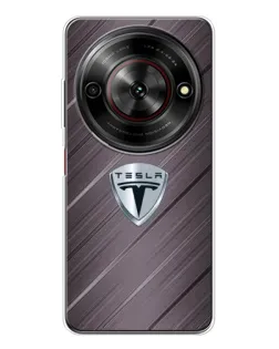 Чехол для ZTE Nubia Focus 5G с картинкой «Металлическая текстура Tesla»