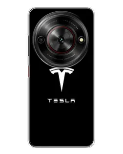 Чехол для ZTE Nubia Focus 5G с картинкой «Tesla White Logo»