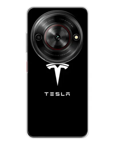 Чехол для ZTE Nubia Focus 5G с картинкой «Tesla White Logo»