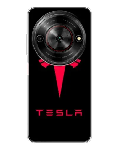 Чехол для ZTE Nubia Focus 5G с картинкой «Tesla Red Logo»