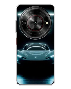 Чехол для ZTE Nubia Focus 5G с картинкой «Tesla в неоне»