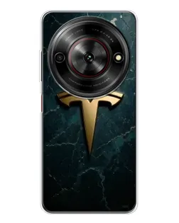 Чехол для ZTE Nubia Focus 5G с картинкой «Мраморная Tesla Gold»