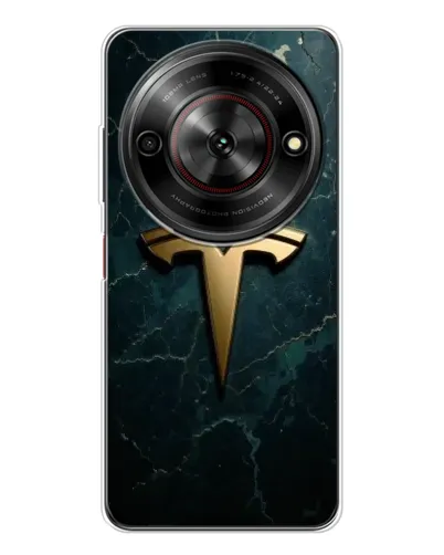 Чехол для ZTE Nubia Focus 5G с картинкой «Мраморная Tesla Gold»