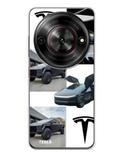 Чехол для ZTE Nubia Focus 5G с картинкой «Коллаж Cybertruck Tesla»