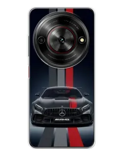 Чехол для ZTE Nubia Focus 5G с картинкой «Mercedes — белый карбон»