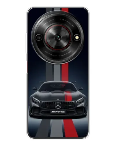Чехол для ZTE Nubia Focus 5G с картинкой «Mercedes — белый карбон»