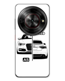 Чехол для ZTE Nubia Focus 5G с картинкой «Audi — контрастный дизайн»