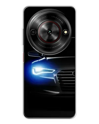 Чехол для ZTE Nubia Focus 5G с картинкой «Неоновый взгляд Audi»