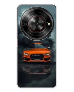 Чехол для ZTE Nubia Focus 5G с картинкой «Audi в облаках дыма»