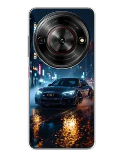 Чехол для ZTE Nubia Focus 5G с картинкой «Ночной город и Audi»