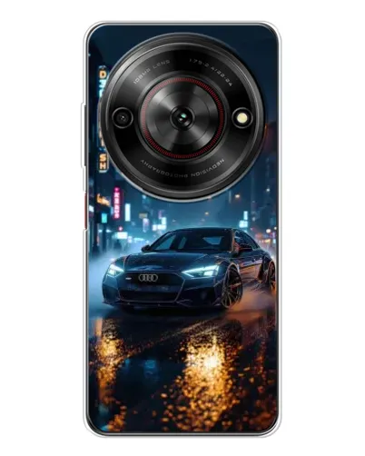Чехол для ZTE Nubia Focus 5G с картинкой «Ночной город и Audi»