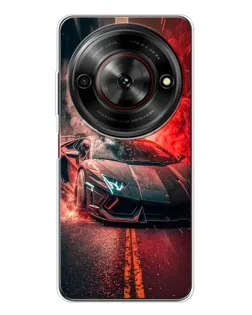 Чехол для ZTE Nubia Focus 5G с картинкой «Lamborghini красный дым»
