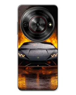 Чехол для ZTE Nubia Focus 5G с картинкой «Lamborghini в огне»