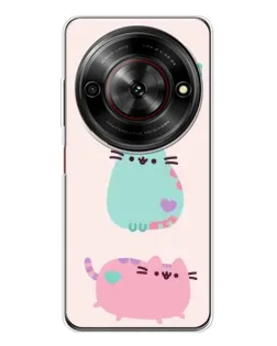 Чехол для ZTE Nubia Focus 5G с картинкой «Pusheen трио»