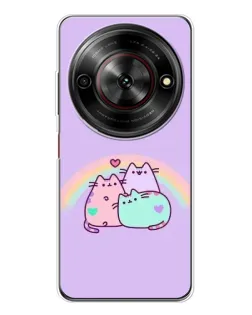 Чехол для ZTE Nubia Focus 5G с картинкой «Радужные Пушины»
