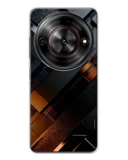 Чехол для ZTE Nubia Focus 5G с картинкой «Черные геометрические блоки»