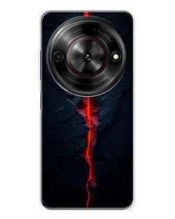Чехол для ZTE Nubia Focus 5G с картинкой «Kрасная лавовая трещина»