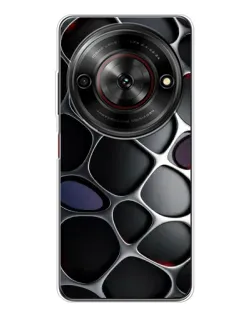 Чехол для ZTE Nubia Focus 5G с картинкой «Объемная темная решетка»