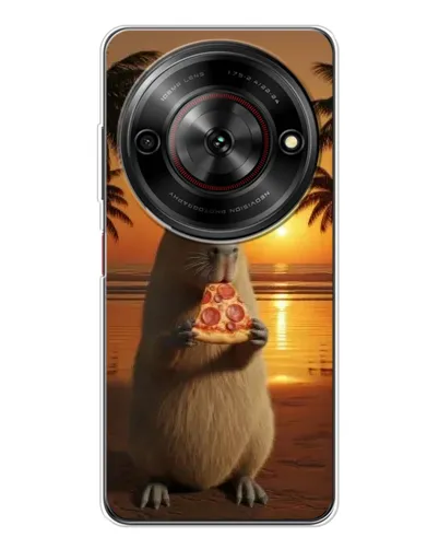 Чехол для ZTE Nubia Focus 5G с картинкой «Капибара с пиццей»