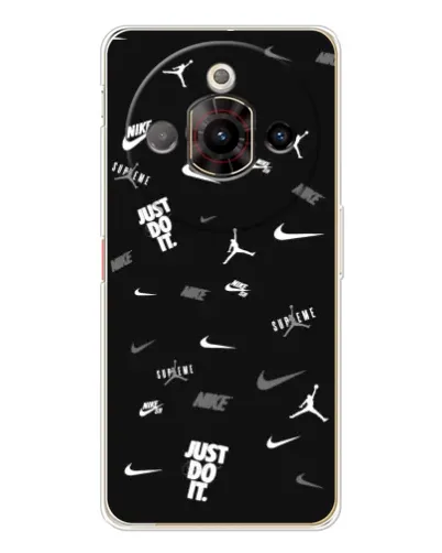 Чехол для ZTE Nubia Focus Pro с картинкой «Nike Black Pattern»