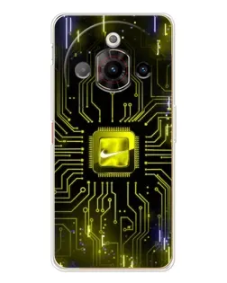 Чехол для ZTE Nubia Focus Pro с картинкой «Nike — золотая искра»