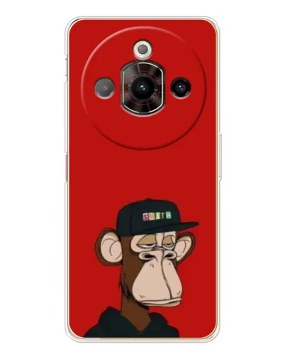 Чохол для ZTE Nubia Focus Pro з картинкою «Bored Ape — червоний фон»