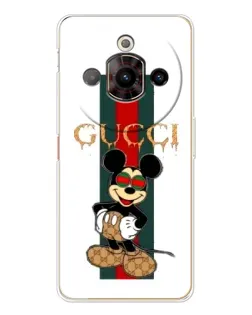 Чехол для ZTE Nubia Focus Pro с картинкой «Микки Маус Gucci — полосы»