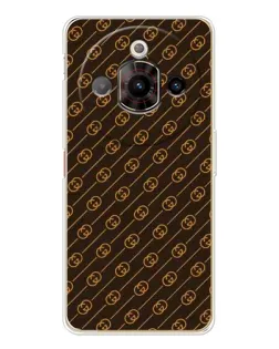 Чехол для ZTE Nubia Focus Pro с картинкой «Gucci — золотые диагонали»