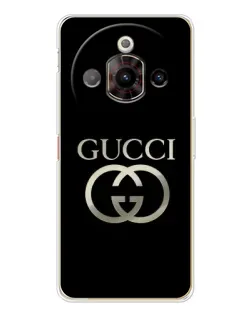 Чохол для ZTE Nubia Focus Pro з картинкою «Gucci — золото на чорному»