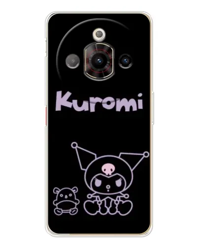 Чохол для ZTE Nubia Focus Pro з картинкою «Kuromi — чорний мінімалізм»