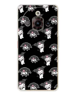 Чохол для ZTE Nubia Focus Pro з картинкою «Чорний паттерн Kuromi»