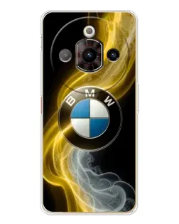 Чехол для ZTE Nubia Focus Pro с картинкой «Золотистый дым BMW»
