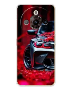 Чехол для ZTE Nubia Focus Pro с картинкой «Спортивная BMW и цветы»