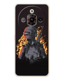 Чохол для ZTE Nubia Focus Pro з картинкою «PUBG — вогняний силует»