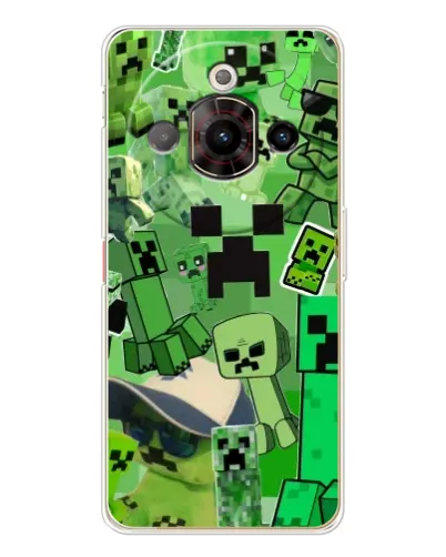 Чехол для ZTE Nubia Focus Pro с картинкой «Криперы Minecraft»