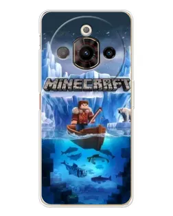 Чехол для ZTE Nubia Focus Pro с картинкой «Minecraft ледяной мир»