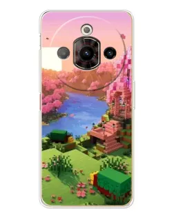 Чехол для ZTE Nubia Focus Pro с картинкой «Розовое дерево Minecraft»