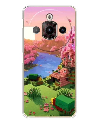 Чехол для ZTE Nubia Focus Pro с картинкой «Розовое дерево Minecraft»