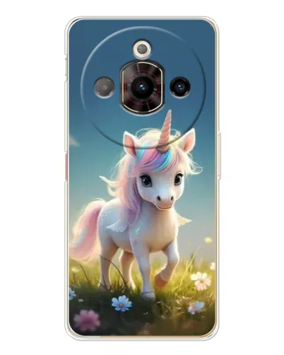 Чехол для ZTE Nubia Focus Pro с картинкой «Единорог на поляне»