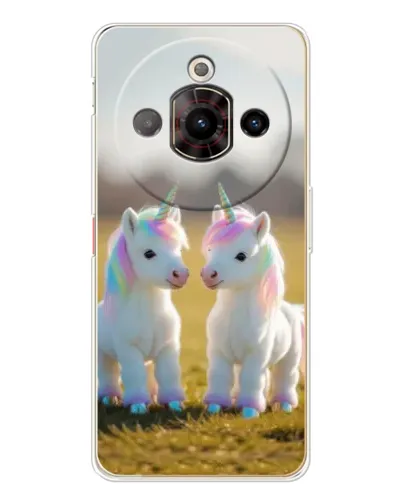 Чехол для ZTE Nubia Focus Pro с картинкой «Пара единорогов»