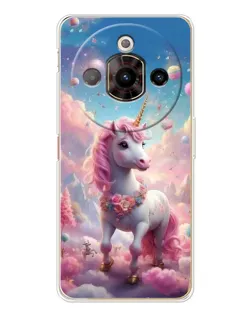 Чехол для ZTE Nubia Focus Pro с картинкой «Единорог среди облаков»