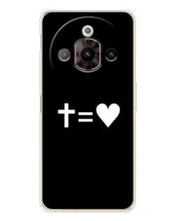 Чехол для ZTE Nubia Focus Pro с картинкой «Крест и Сердце»