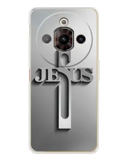 Чохол для ZTE Nubia Focus Pro з картинкою «Металевий хрест Jesus»
