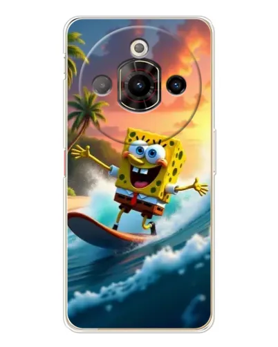 Чехол для ZTE Nubia Focus Pro с картинкой «Губка Боб серфингист»