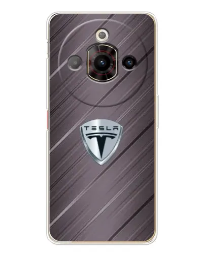 Чехол для ZTE Nubia Focus Pro с картинкой «Металлическая текстура Tesla»