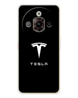 Чехол для ZTE Nubia Focus Pro с картинкой «Tesla White Logo»